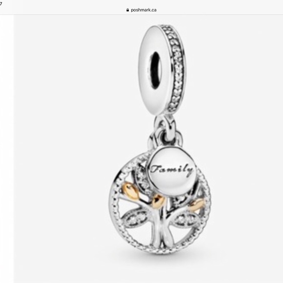 Pandora Family Tree charm two tone 14K gold and silver - Picture 1 of 5